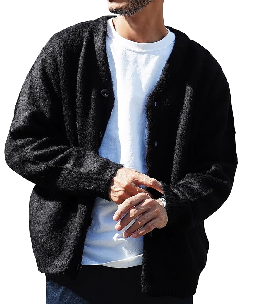 ☆nowos モヘアカーディガン☆ デニム切替モヘアカーディガン | HOS NOW